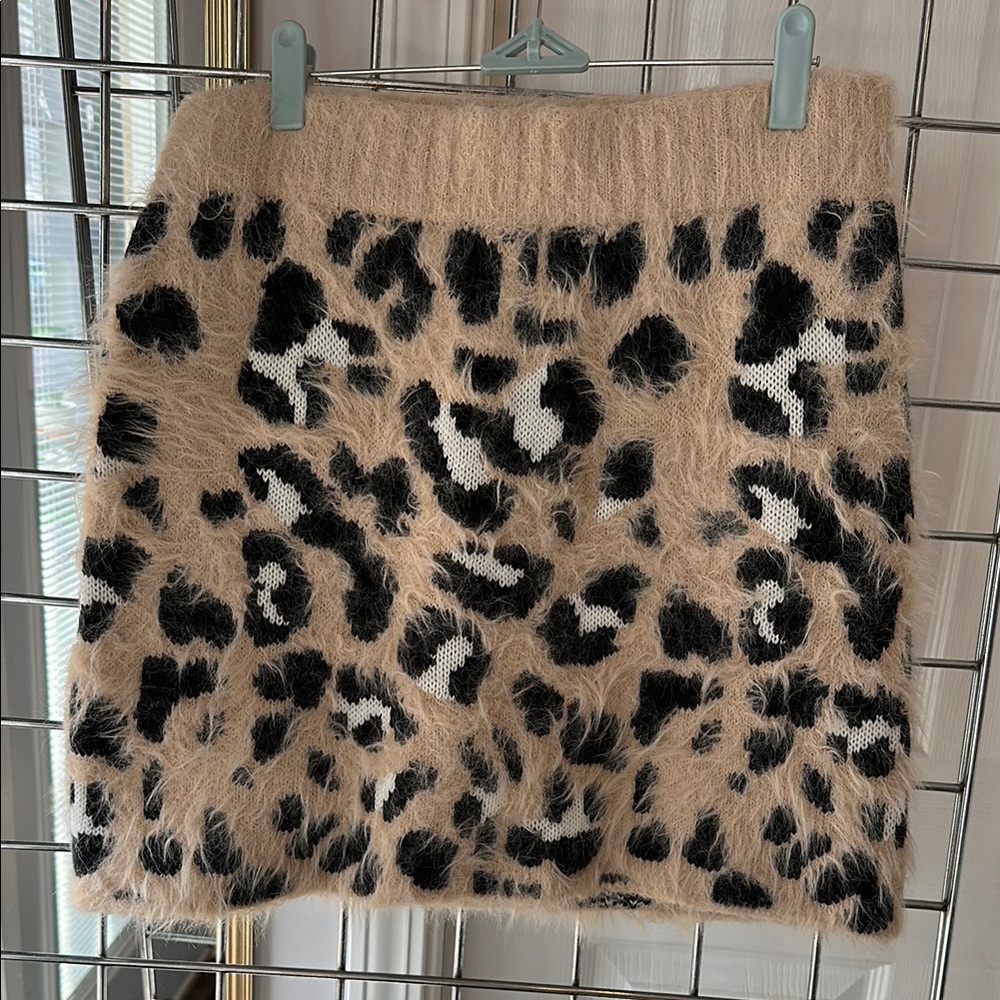 GB Tan and Black Mini Skirt